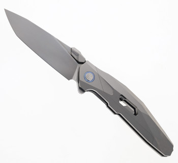 Rike Shadow Folding Knife Gray Titanium Handle M390 Tanto Plain Edge Shadow-T-P