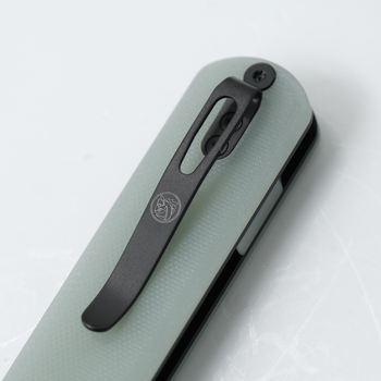 Vosteed Corgi Flipper Button Lock Folding Knife Jade G10 Handle 14C28N Plain Edge Black Stonewash Finish A0710 Vosteed Corgi Flipper Button Lock Folding Knife Jade G10 Handle 14C28N Plain Edge Black Stonewash Finish A0710