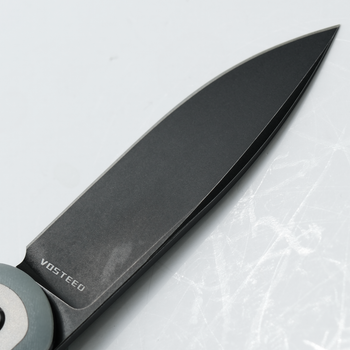 Vosteed Corgi Flipper Button Lock Folding Knife Jade G10 Handle 14C28N Plain Edge Black Stonewash Finish A0710 Vosteed Corgi Flipper Button Lock Folding Knife Jade G10 Handle 14C28N Plain Edge Black Stonewash Finish A0710
