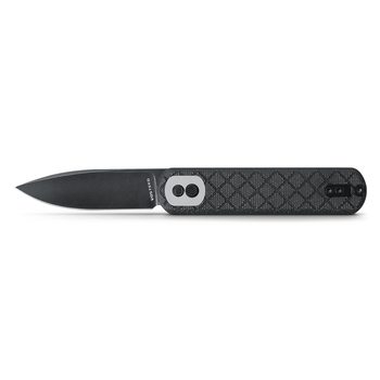 Vosteed Corgi Frag Folding Knife Black Micarta Handle 14C28N Plain Edge Black Stonewash Finish CG3S05