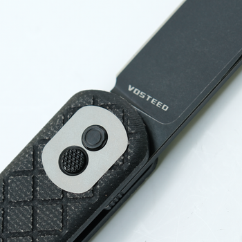 Vosteed Corgi Frag Folding Knife Black Micarta Handle 14C28N Plain Edge Black Stonewash Finish CG3S05