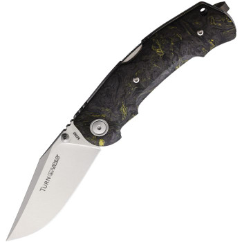 Viper Turn Essential Lockback Folding Knife Carbon Fiber Handle M390 Clip Point Plain Edge Satin Finish