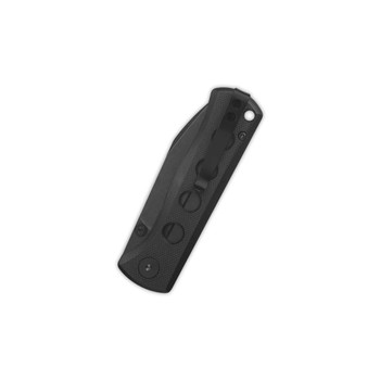 QSP Canary Liner Lock Folding Knife Black G10 Handle 14C28N Plain Black Blade QS150-A2