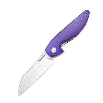 Harnds Parrot Folding Knife Purple G10 Handle 14C28N Plain Edge Satin Finish CK9181PL-S
