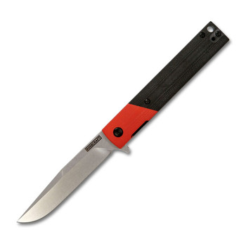 RoseCraft Blades Joka Folding Knife Black/Red G10 Handle RPM9 Clip Point Plain Edge Stonewash Finish RCM011-RDB RoseCraft Blades Joka Folding Knife Black/Red G10 Handle RPM9 Clip Point Plain Edge Stonewash Finish RCM011-RDB