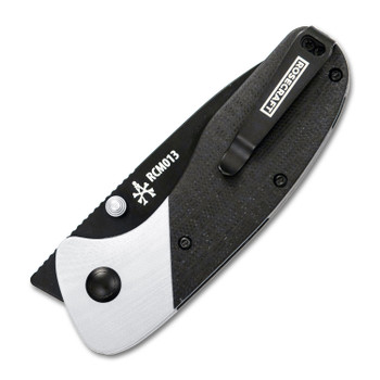 Rosecraft Tarcanis Folding Knife Black/White G10 Handle RPM9 Drop Point Black Blade RCM013-WB Rosecraft Tarcanis Folding Knife Black/White G10 Handle RPM9 Drop Point Black Blade RCM013-WB