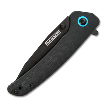 Rosecraft Tarakona Folding Knife Black/Blue G10 Handle RPM9 K-Clip Plain Black Blade RCM014-BL Rosecraft Tarakona Folding Knife Black/Blue G10 Handle RPM9 K-Clip Plain Black Blade RCM014-BL