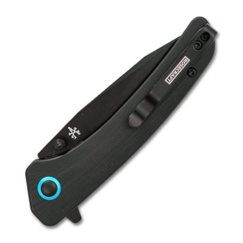 Rosecraft Tarakona Folding Knife Black/Blue G10 Handle RPM9 K-Clip Plain Black Blade RCM014-BL Rosecraft Tarakona Folding Knife Black/Blue G10 Handle RPM9 K-Clip Plain Black Blade RCM014-BL