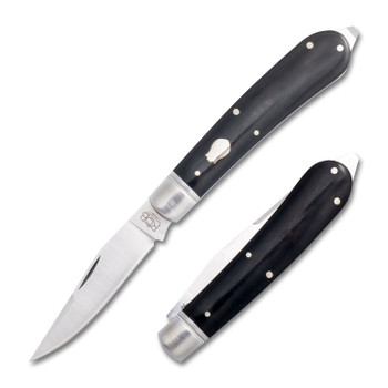 Rosecraft Appalachian Jack Folding Knife Black Micarta Handle D2 Clip Point Plain Edge Satin Finish RCT003