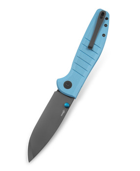 Bestech Goodboy Folding Knife Blue G10 Handle D2 Plain Grey Blade BMK04C