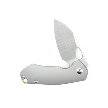 GiantMouse Knives ACE Riv Framelock Folding Knife Titanium Handle M390 Plain