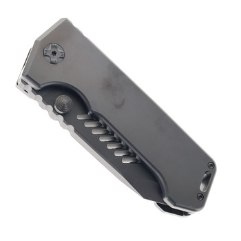 Limited Edition PMP Alpha Beast Gen 2 Black Titanium Handle Pocket Knife Magnacut Plain Edge Steel (Made by FOX)