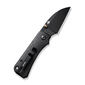 Civivi Baby Banter Folding Knife Black Burlap Micarta Folding Knife Nitro-V Wharncliffe Plain Black Blade C19068SC-1