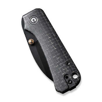 Civivi Baby Banter Folding Knife Black Burlap Micarta Folding Knife Nitro-V Wharncliffe Plain Black Blade C19068SC-1