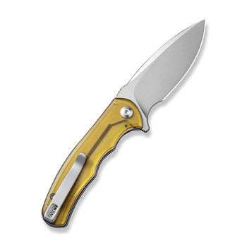 Civivi Mini Praxis Folding Knife Polished Ultem Handle D2 Drop Point Plain Edge Satin Finish C18026C-4