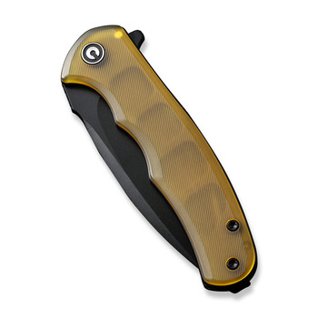 Civivi Mini Praxis Folding Knife Polished Ultem Handle D2 Drop Point Plain Edge Black Stonewash Finish C18026C-5 Civivi Mini Praxis Folding Knife Polished Ultem Handle D2 Drop Point Plain Edge Black Stonewash Finish C18026C-5