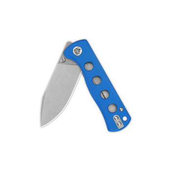 QSP Canary Liner Lock Folding Knife Blue G10 Handle 14C28N Plain Edge QS150-I1