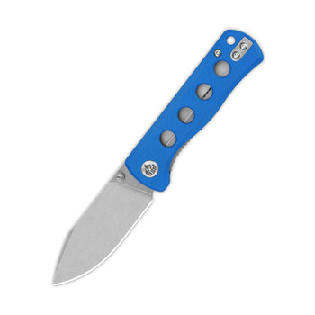 QSP Canary Liner Lock Folding Knife Blue G10 Handle 14C28N Plain Edge QS150-I1