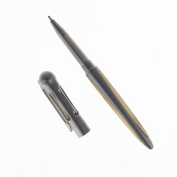 TwoSun Tactical Pen Titanium Alloy Body Stonewash Finish Black Ink 31-TI-UP