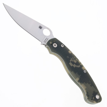 Spyderco Military 2 Folding Knife Camo G10 Handle S30V Plain Edge C36GPCMO2