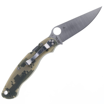 Spyderco Military 2 Folding Knife Camo G10 Handle S30V Plain Edge C36GPCMO2