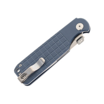 Bestech Glok Folding Knife Grey G10 Handle 14C28N Plain Edge Stonewash Finish BG55B