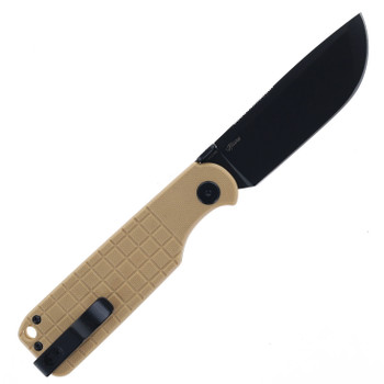 Bestech Glok Khaki G10 Handle 14C28N Plain Edge Black Stonewash Finish BG55C