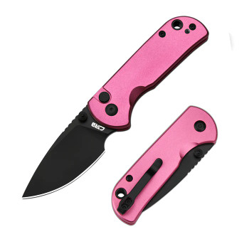 CJRB Pyrite J Folding Knife Pink G10 Handle AR-RPM9 Drop Point