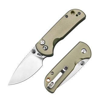 CJRB Mica Pocket Knife Green Aluminum Handle AR-RPM9 Drop Point Blade J1934-GN CJRB Mica Pocket Knife Green Aluminum Handle AR-RPM9 Drop Point Blade J1934-GN