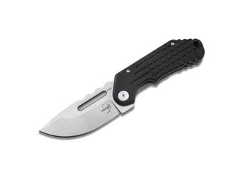 Boker Dvalin Folder Drop Knife Black G10 Handle D2 Plain Edge 01BO548