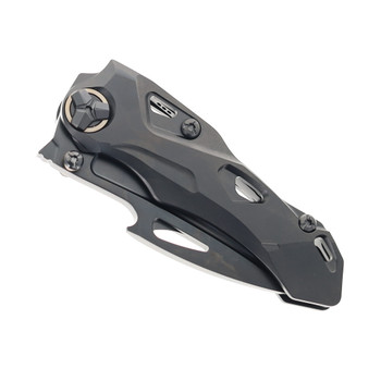 Rike Knife Black DLC Athron Pocket Knife Dinosaur Skull Shaped Titanium Handle M390 Blade Steel Rike Knife Black DLC Athron Pocket Knife Dinosaur Skull Shaped Titanium Handle M390 Blade Steel