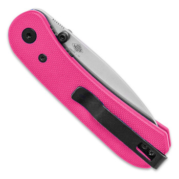 Knafs Knafs Lander Folding Knife Pink G10 Handle D2 Drop Point Plain Edge KNAFS-00188 Knafs Knafs Lander Folding Knife Pink G10 Handle D2 Drop Point Plain Edge KNAFS-00188