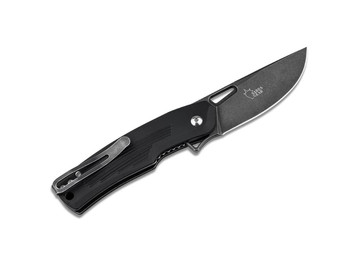 Boker Nahal Folding Knife Black Aluminum Handle D2 Plain Edge Stonewash Finish 01BO628
