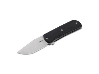 Boker Urban Trapper Stubby Folding Knife Black G10 Handle VG-10 Plain Edge 01BO639