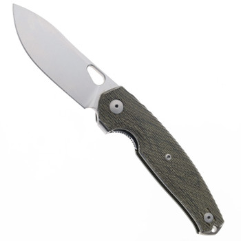 GiantMouse Jagt Pocket Knife Magnacut Steel Blade Green Canvas Handle