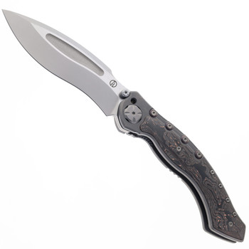 Maxace Vortex 2.0 Folding Knife Copper Foil Carbon Fiber Inlay Handle CPM-3V Plain Edge M03G