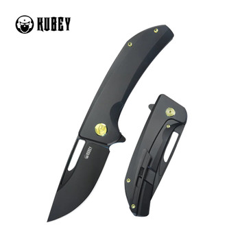 Kubey Hyperion Frame Lock Folding Knife Black Titanium Handle S35VN Plain Black Blade KB368B Kubey Hyperion Frame Lock Folding Knife Black Titanium Handle S35VN Plain Black Blade KB368B