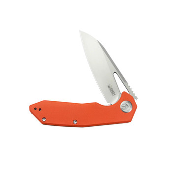 Kubey Vagrant Liner Lock Folding Knife Orange G10 Handle 14C28N Sheepsfoot Plain Edge Sandblast Finish KU291L