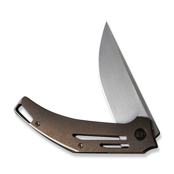 WE Speedliner Folding Knife Bronze Titanium Handle 20CV Drop Point Plain Edge Hand Rubbed Satin Finish WE22045C-2 WE Speedliner Folding Knife Bronze Titanium Handle 20CV Drop Point Plain Edge Hand Rubbed Satin Finish WE22045C-2
