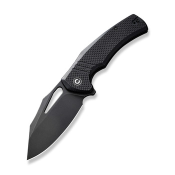 Civivi BullTusk Folding Knife Black Coarse G10 Handle 14C28N Clip Point Plain Edge Black Stonewash Finish C23017-1 Civivi BullTusk Folding Knife Black Coarse G10 Handle 14C28N Clip Point Plain Edge Black Stonewash Finish C23017-1