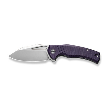 Civivi BullTusk Folding Knife Purple Canvas Micarta Handle 14C28N Clip Point Plain Edge Satin Finish C23017-3 Civivi BullTusk Folding Knife Purple Canvas Micarta Handle 14C28N Clip Point Plain Edge Satin Finish C23017-3