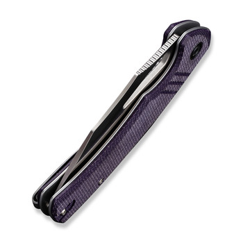 Civivi BullTusk Folding Knife Purple Canvas Micarta Handle 14C28N Clip Point Plain Edge Satin Finish C23017-3 Civivi BullTusk Folding Knife Purple Canvas Micarta Handle 14C28N Clip Point Plain Edge Satin Finish C23017-3