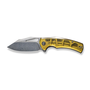 Civivi BullTusk Folding Knife Polished Ultem Handle Damascus Clip Point Plain Edge C23017-DS1 Civivi BullTusk Folding Knife Polished Ultem Handle Damascus Clip Point Plain Edge C23017-DS1