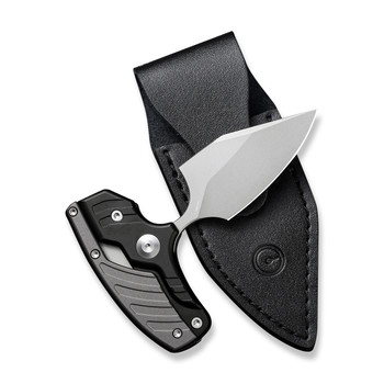 Civivi Typhoeus Adjustable Fixed Blade Knife Black/Gray Aluminum Handle 14C28N Plain Edge Stonewash Finish C21036-3 Civivi Typhoeus Adjustable Fixed Blade Knife Black/Gray Aluminum Handle 14C28N Plain Edge Stonewash Finish C21036-3