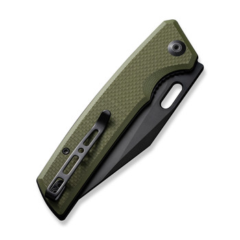 Sencut GlideStrike Folding Knife Coarse OD Green G10 Handle 9Cr18MoV Clip Point Plain Black Blade S23018-3