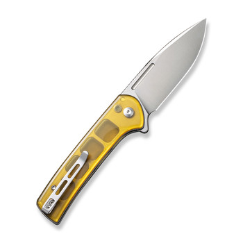 Civivi Conspirator Folding Knife Ultem Polished Handle Nitro-V Drop Point Plain Edge Satin Finish C21006-5