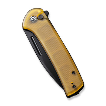 Civivi Conspirator Folding Knife Bead Blast Ultem Handle Nitro-V Drop Point Plain Edge Black Finish C21006-6