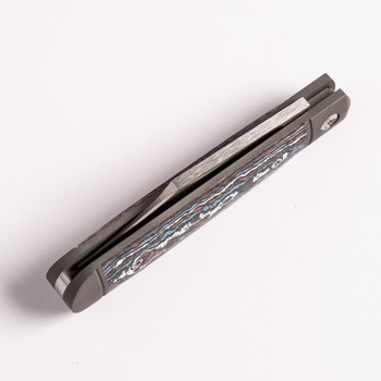 Jack Wolf Little Bro Jack Folding Knife Fat Carbon Nebula Handle S90V Plain Edge Belt Satin Finish Jack Wolf Little Bro Jack Folding Knife Fat Carbon Nebula Handle S90V Plain Edge Belt Satin Finish