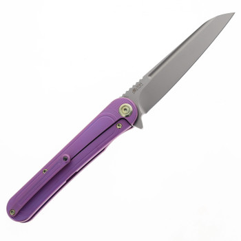 KB Knives Dandy Folding Knife Purple Titanium Handle S90V Plain Edge Sandblast Finish KB247G
