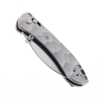 WMK Exclusive Vosteed Mini Nightshade Gray Sculpted Aluminum Handle Pocket Knife Satin 154CM Steel A0213 WMK Exclusive Vosteed Mini Nightshade Gray Sculpted Aluminum Handle Pocket Knife Satin 154CM Steel A0213
